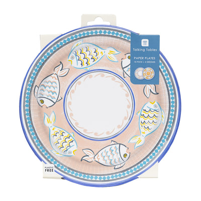 Moroccan Souk Fish Paper Plates - 10 Pack