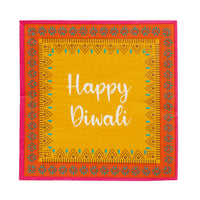 Yellow 'Happy Diwali' Paper Napkins - 20 Pack