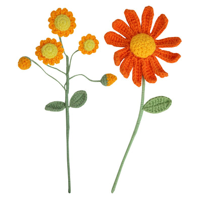 Handmade Autumn Crochet Flower Sprigs