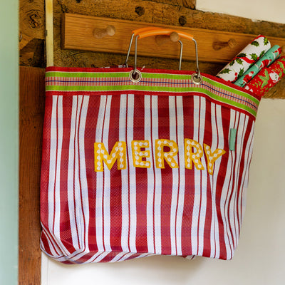 Recycled Plastic "Merry" Tote Bag