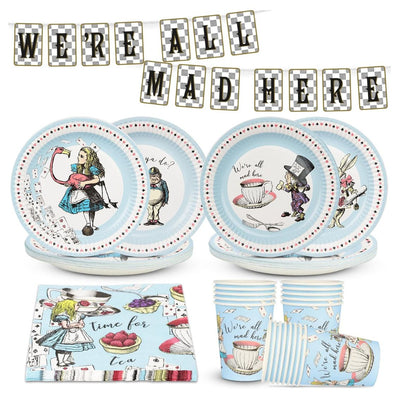 Blue Alice in Wonderland Party Pack - 16 Pack