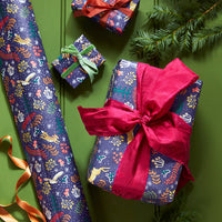 Woodland Dark Blue Tissue Paper - 4 Sheets