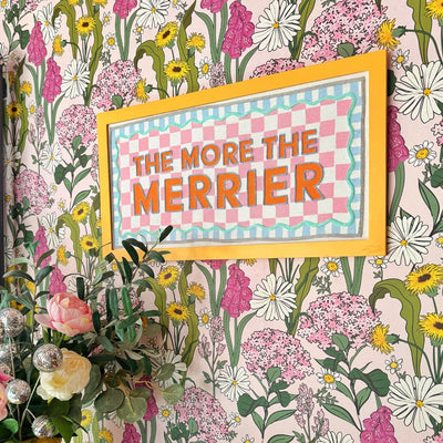 Orange Fabric ‘The More the Merrier’ Framed Sign - 62cm