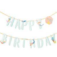 Mermaid 'Happy Birthday' Paper Garland - 3m