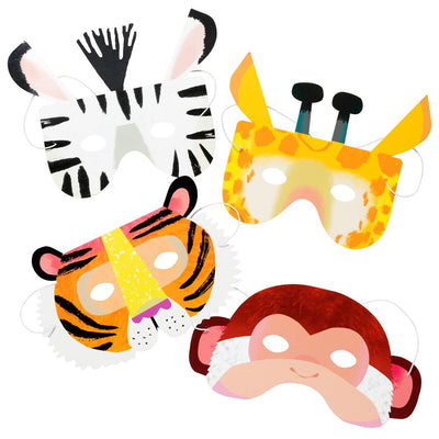 Party Animals Paper Masks | 8 Pack