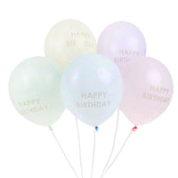 Pastel Happy Birthday Balloons - Talking Tables UK Public