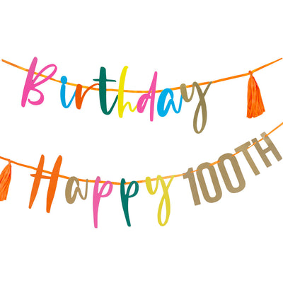 Customisable Numbers Happy Birthday Garland