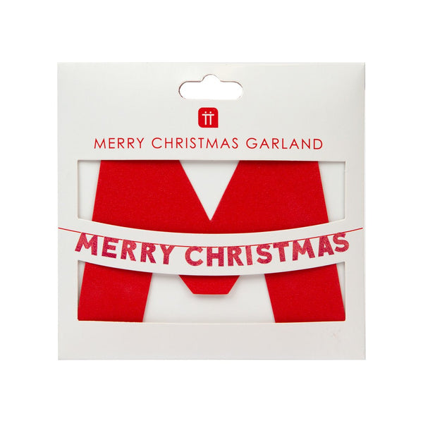 'Merry Christmas' Glitter Garland - 2m