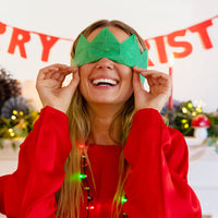 Red & Green Light Up Christmas LED Necklace