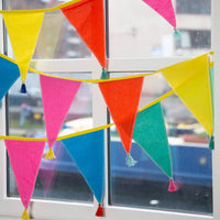 We Heart Birthdays Rainbow Fabric Bunting, 3m - Talking Tables UK Public