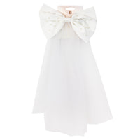 White Pearl Bow Veil
