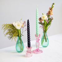 Cool Coloured Blue Spiral Candles - 4 Pack