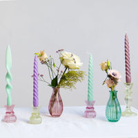 Purple Spiral Candles - 4 Pack