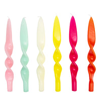 Boho Rainbow Twist Dinner Candles - 18 Pack