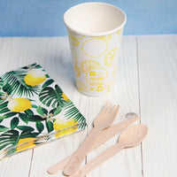 Recyclable Lemon Paper Cups - 8 Pack