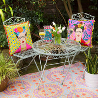 Boho Yellow Tassel Frida Kahlo Cushion - Talking Tables UK Public