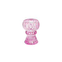 Pink Glass Candle Holder - Small