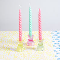 Warm Coloured Spiral Candles - 4 Pack