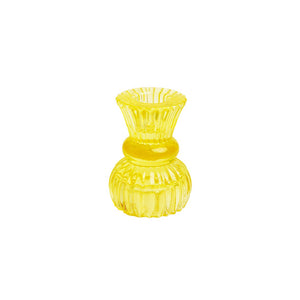 Yellow Glass Candle Holder - Small