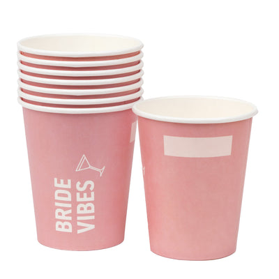 Bridal Pink Paper Cups - 8 Pack