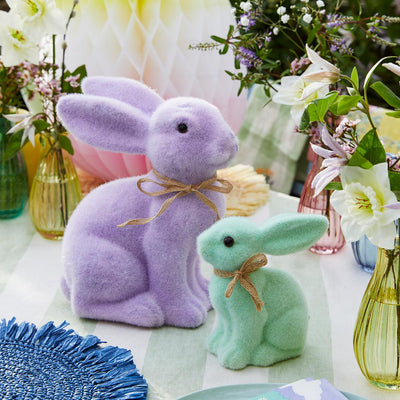 Lilac Grass Bunny Table Decoration - 10&#34;