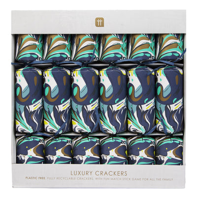 Luxury Marble Eco-Friendly Christmas Cracker - 6 Pack