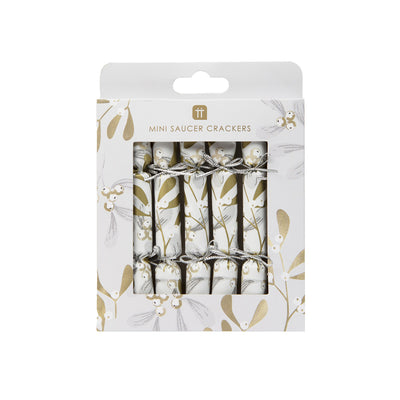 Mini Mistletoe Christmas Crackers - 8 Pack