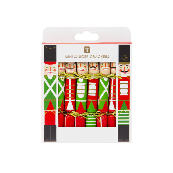 Mini Nutcracker Christmas Crackers - 8 Pack