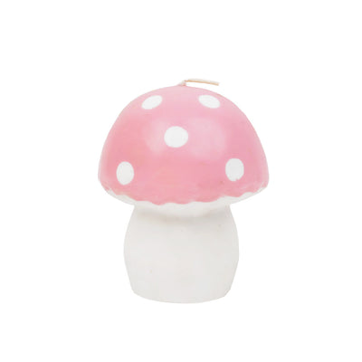 Pink & White Mushroom Candle - Large