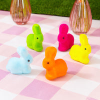 Rainbow Easter Bunny Decorations - 5 Pack