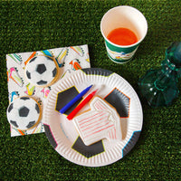 Recyclable Football Plates - 12 Pack