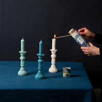 Blue Candlestick Shaped Candle