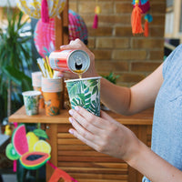 Tropical Fiesta Palm Leaf Paper Cups