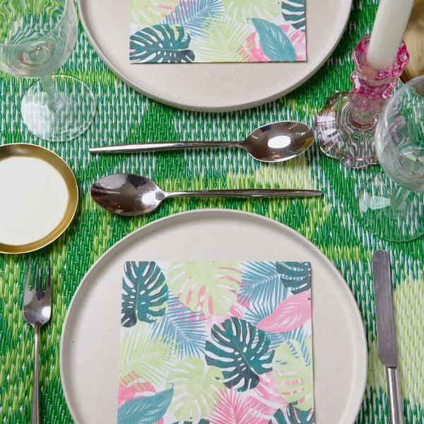 Tropical Palm Pastel Leaf Napkins - Talking Tables UK Public