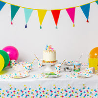 Birthday Brights Rainbow Star Paper Table Cover