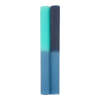 2 Tone Ombre Blue Dinner Candles - 2 Pack