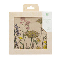 Recycled Paper Wildflower Napkins - 20 Pack