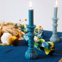 Blue Candlestick Shaped Candle