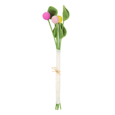 Wool Felt Rose Flower Bouquet - 5 Pack