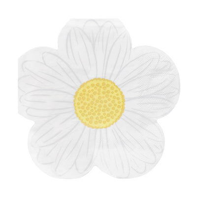 White Daisy Paper Napkins - 20 Pack