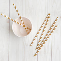 Mix & Match Gold Straws