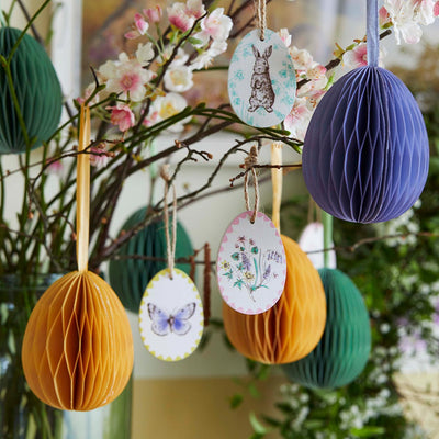 Easter Egg Wooden Hanging Decorations - 3 Pack