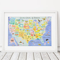 Map of the USA Jigsaw Puzzle - 1000 Pieces