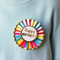 Rainbow Brights Happy Birthday Badge - Talking Tables UK Public