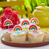 Rainbow Brights Rainbow Shaped Candles - Talking Tables UK Public