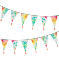 Rainbow Tie Dye Fabric Bunting, 3m