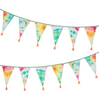 Rainbow Tie Dye Fabric Bunting, 3m