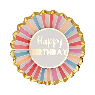 Rose Happy Birthday Badge - Talking Tables UK Public