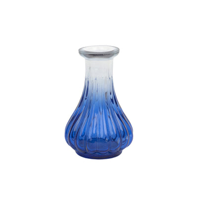 Small Blue Recycled Glass Bud Vase