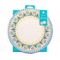 Moroccan Souk Blue Paper Plates - 12 Pack